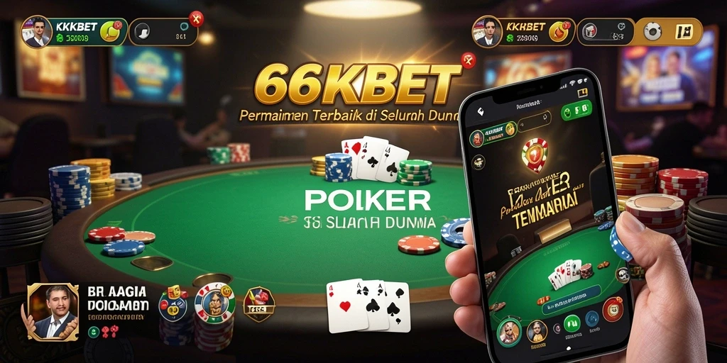 Tampilan permainan poker yang mengasyikkan di 66KBET.