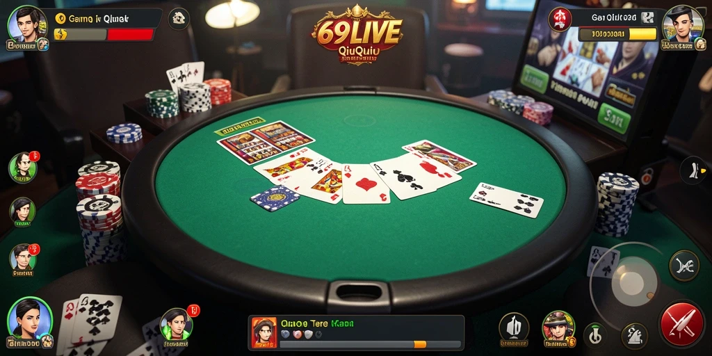 Screenshot menunjukkan gameplay seru dari 69LIVE QiuQiu.
