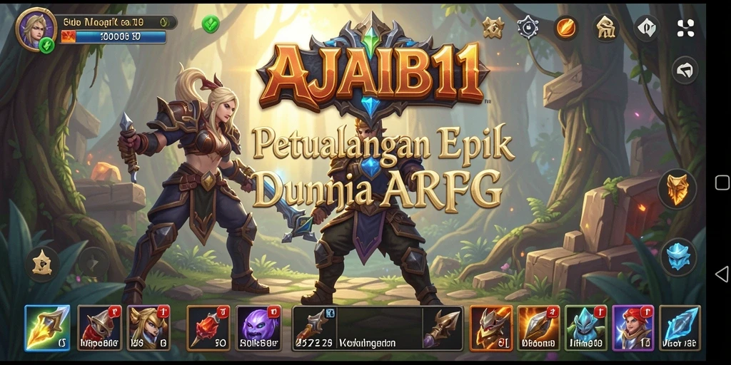 Screenshot menunjukkan pertempuran dinamis dan grafik indah dari AJAIB11.