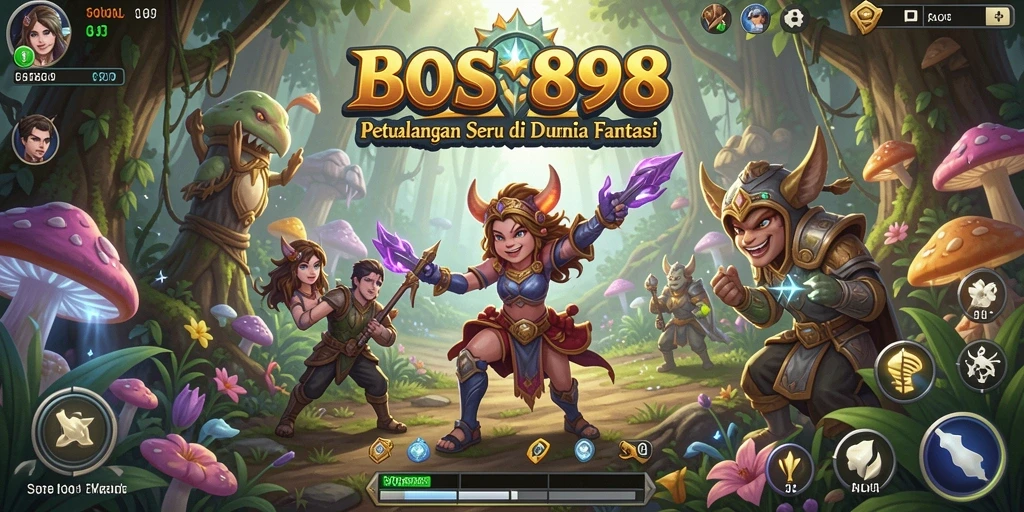 Screenshot gameplay dari BOS898 menampilkan petualangan di dunia fantasi.