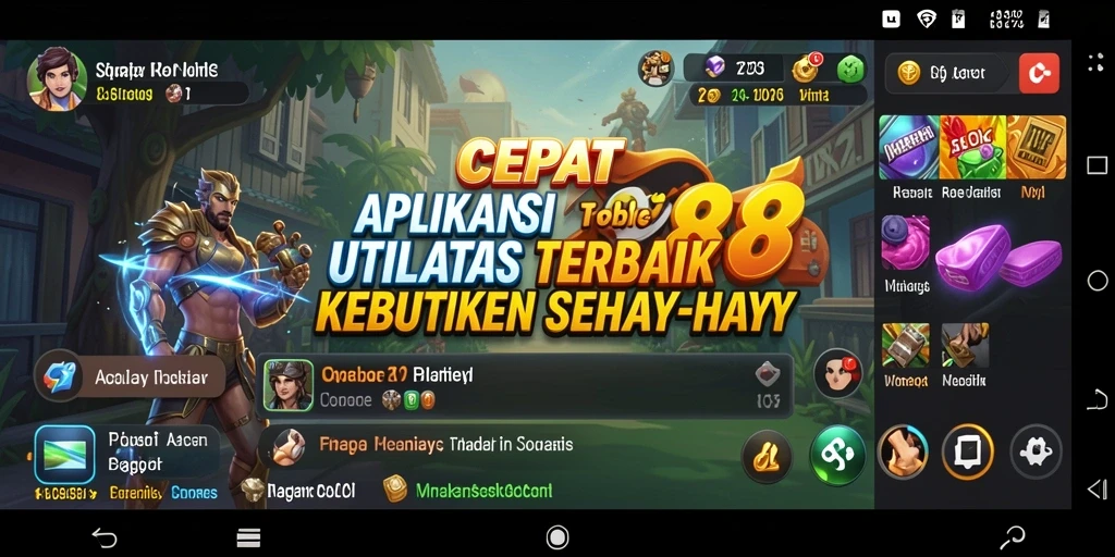 Screenshot utama menampilkan antarmuka aplikasi CEPAT88 yang user-friendly.