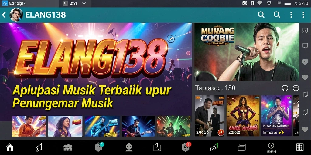 Tampilan utama ELANG138 dengan opsi pemilihan lagu yang menarik.