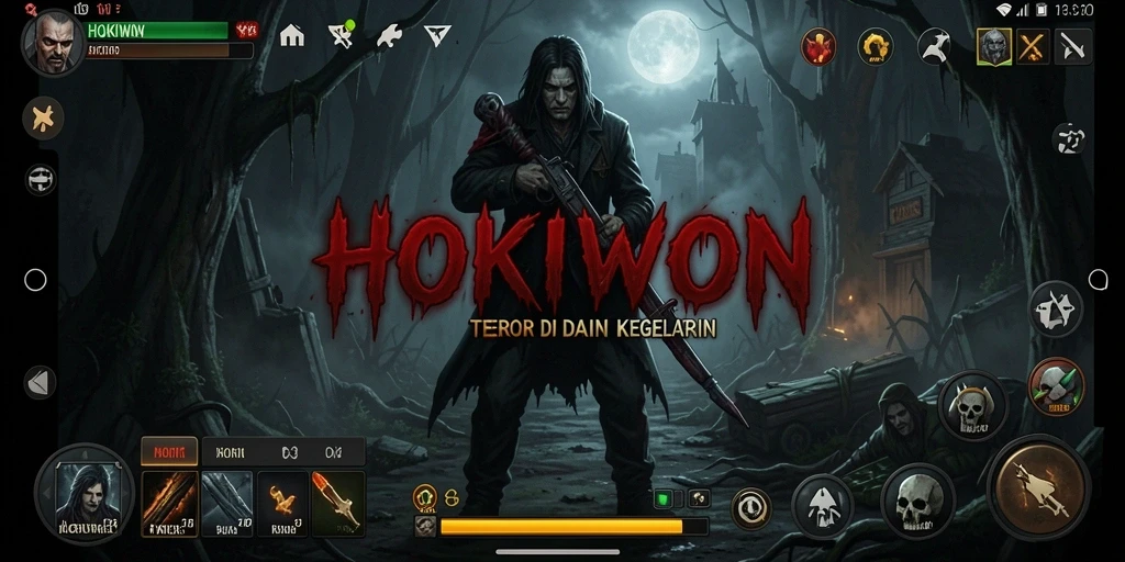 Tangkapan layar menampilkan suasana mencekam dalam gameplay HOKIWON.
