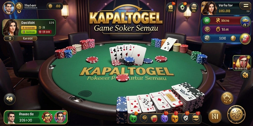 Tampilan menarik dari gameplay Poker KAPALTOGEL.