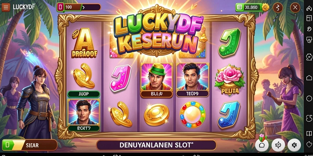 Tampilan menarik gameplay <strong>LUCKYDF</strong> yang penuh warna.