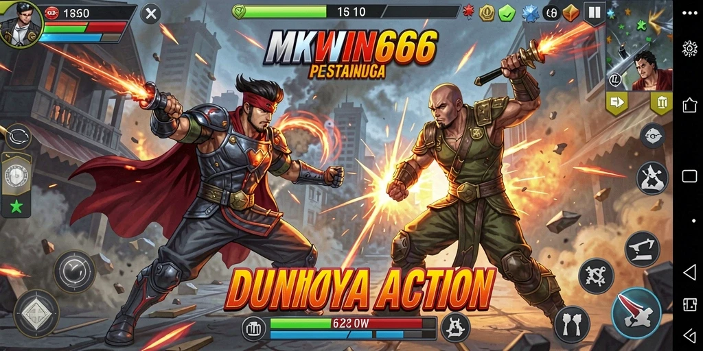 Tampilan gameplay MKWIN666 yang menegangkan dan seru.