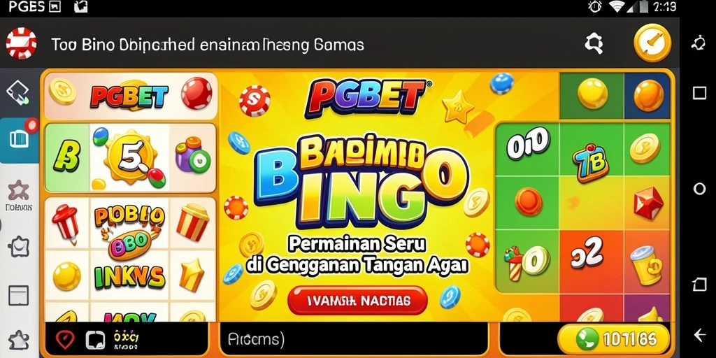 Tampilan screenshot PGBET yang menarik dengan gameplay Bingo yang seru.