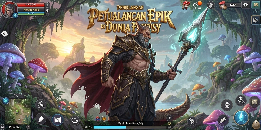 Tampilan gameplay PRG007 yang penuh aksi dan petualangan.