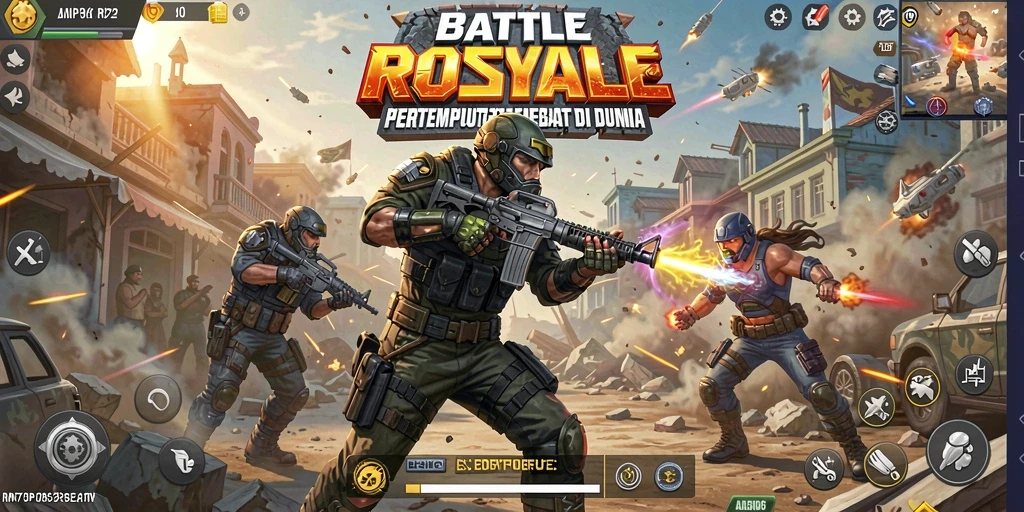 Gameplay mendebarkan di RP79 dengan pertempuran intens Battle Royale.