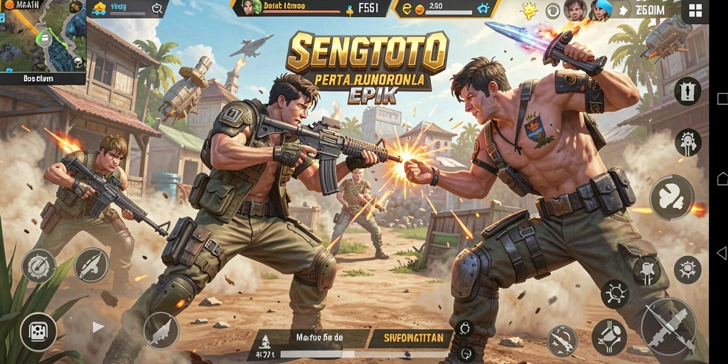 Gameplay Battle Royale yang menegangkan dalam SENGTOTO.