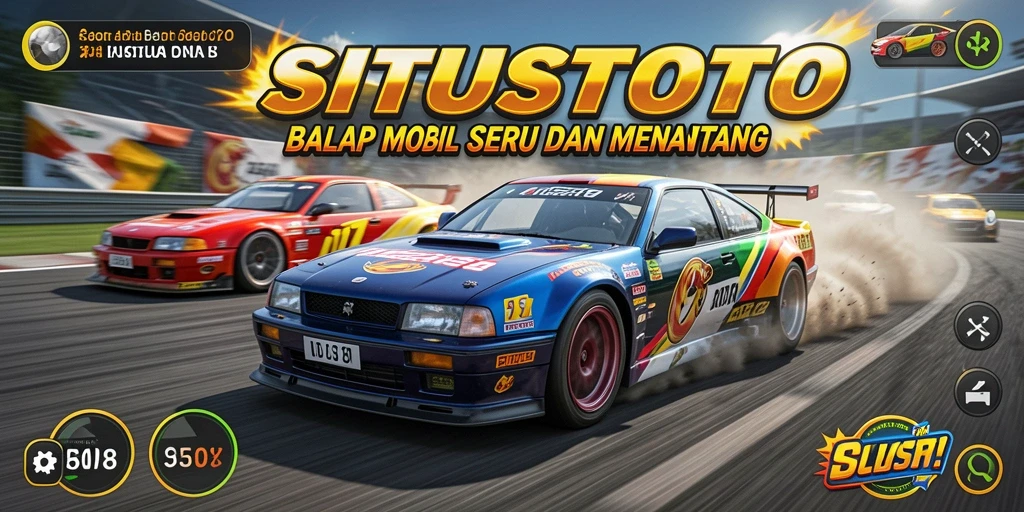 Tampilan gameplay seru di SITUSTOTO dengan balapan mendebarkan.
