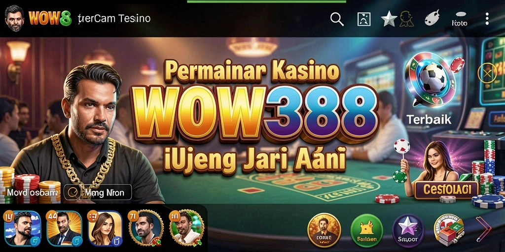 Screenshot utama WOW388 menampilkan gameplay Kasino yang seru dan interaktif.